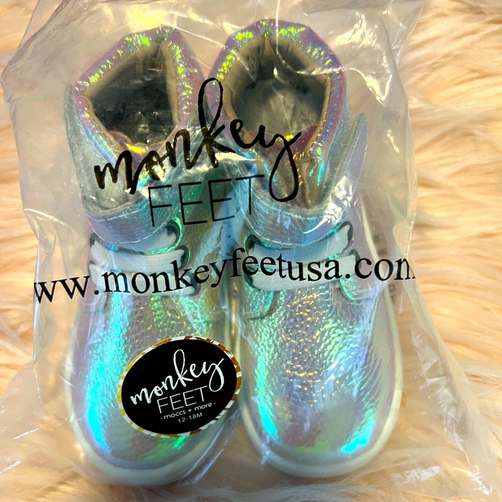 Iridescent Monkey Feet hi-tops
